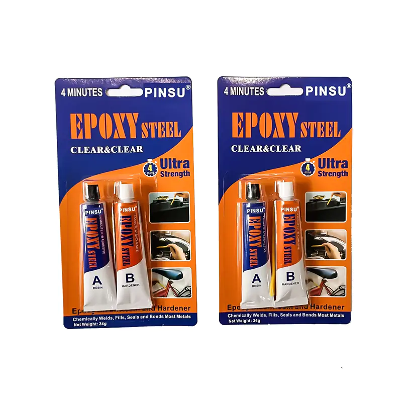 PINSU High-Strength AB Epoxilim - Industriell kvalitet för metall, plast, trä