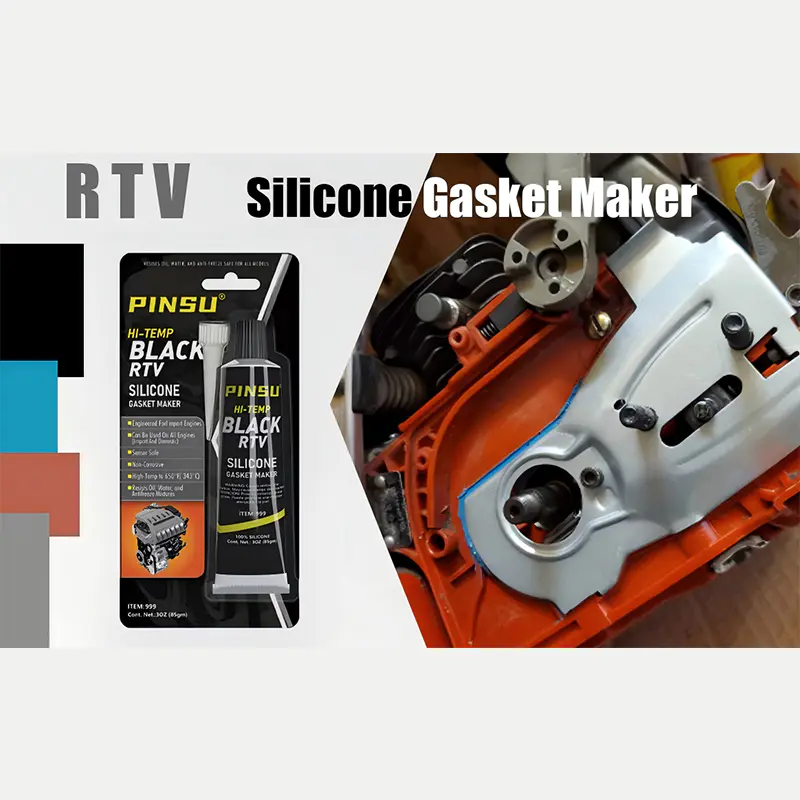 PINSU - Röd/Svart/Grå RTV Högtemperaturbeständig silikonpackningstätning - Vattentät tätningsmedel för fordon/industri PINSU - Röd/Svart/Grå RTV Högtemperaturbeständig silikonpackningstätning - Vattentät tätningsmedel för fordon/industri